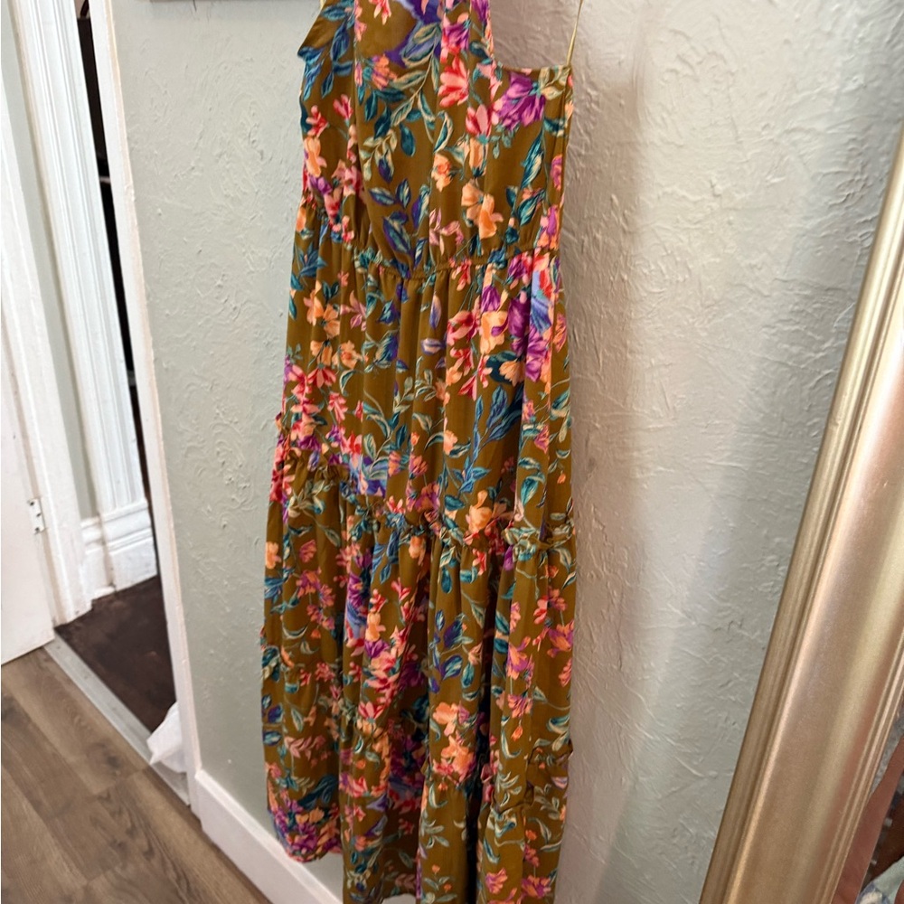 Lightweight & Airy Floral Halter Maxi/Midi Dress (Green/pink/purple/coral/blue) - Picture 2 of 13
